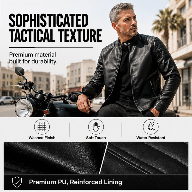 🧥 Sleek Leather-Look, Sharper Slim Fit | Men's PU Jacket ⚡ Free Shipping