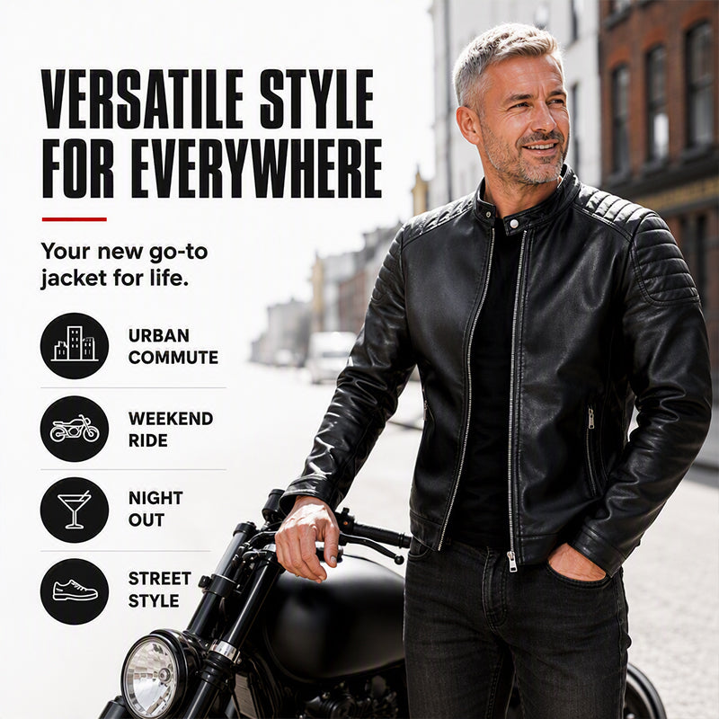 🧥 Sleek Leather-Look, Sharper Slim Fit | Men's PU Jacket ⚡ Free Shipping