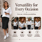 Women's Long Sleeve V-Neck Top & Ribbed Skirt Set