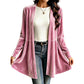 Women's Velvet Open Front Cardigan
