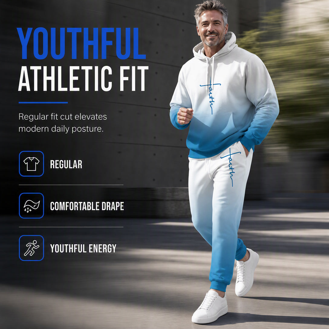 🔥 Bold 3D Print, Complete Streetwear Look | Men's Hooded 2-Piece Tracksuit
