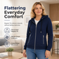 🔐 Secure Zip Pockets, Easy Full-Zip Style | Women's Hooded Knit Jacket