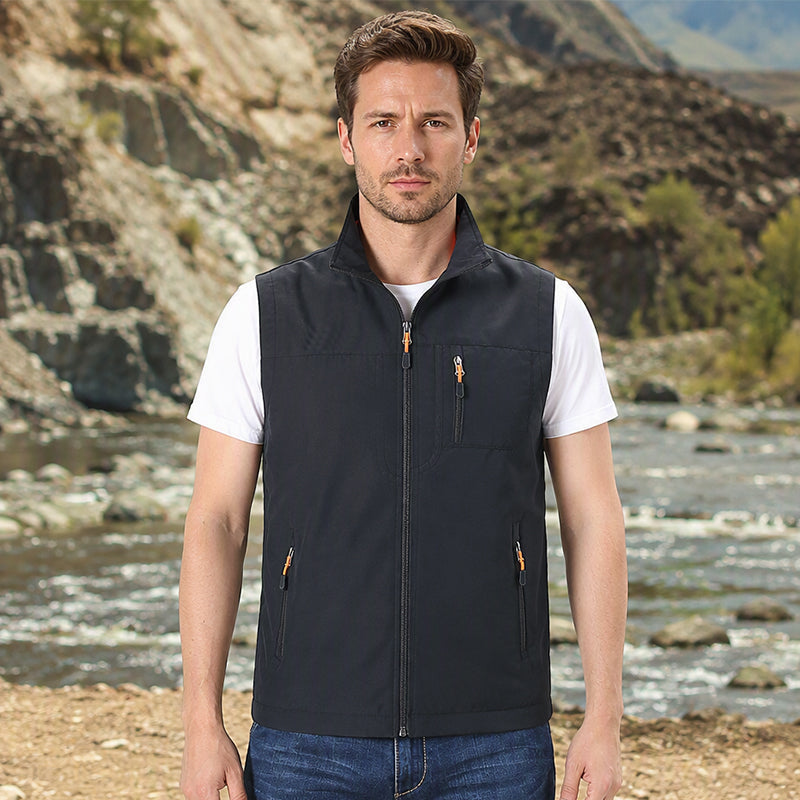 Men's Casual Stand Collar Outdoor Vest