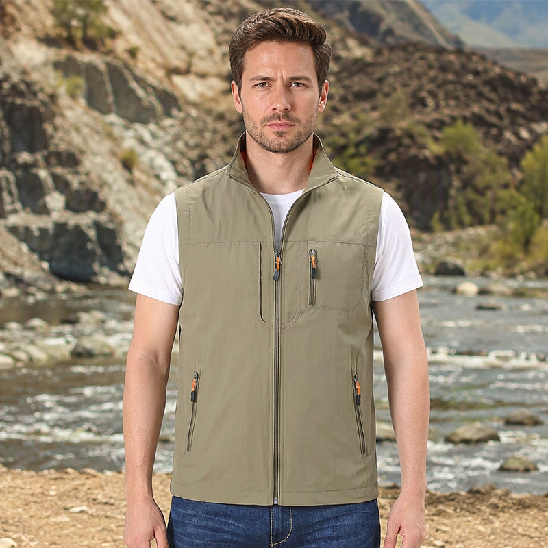 Men's Casual Stand Collar Outdoor Vest