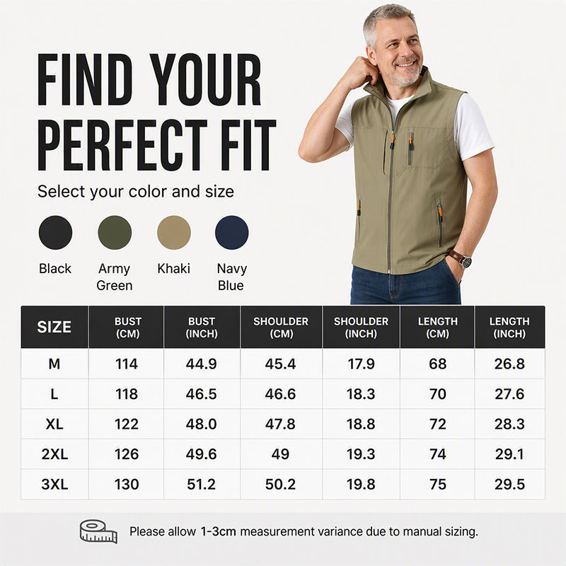 Men's Casual Stand Collar Outdoor Vest