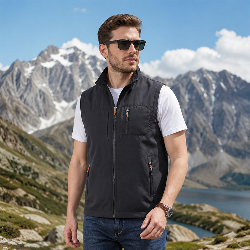 Men's Casual Stand Collar Outdoor Vest