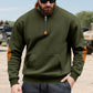 Men's Stand Collar Half-Zip Sweatshirt