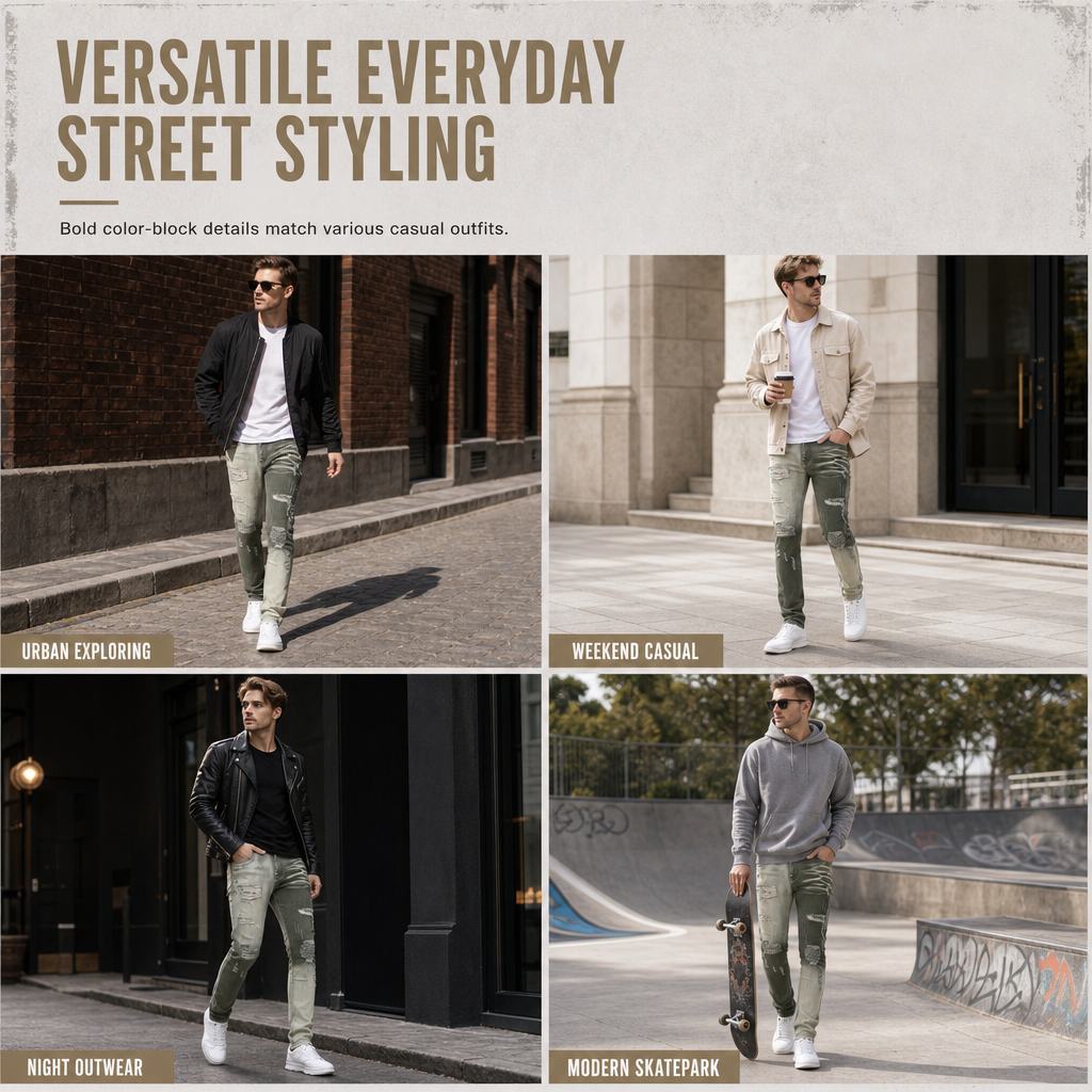 Men's Slim Fit Ripped Jeans