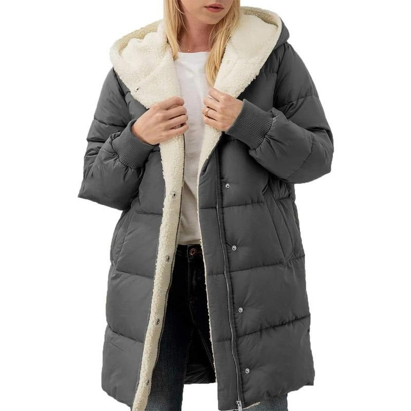 🥳🎉New Season Essentials!!🎉Women's Mid-Length Padded Coat with Hood