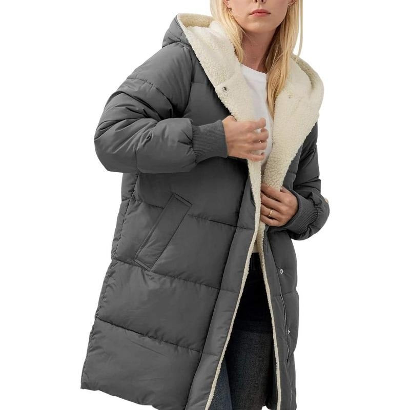 🥳🎉New Season Essentials!!🎉Women's Mid-Length Padded Coat with Hood