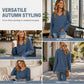 Women's V-Neck Loose Long Sleeve Top