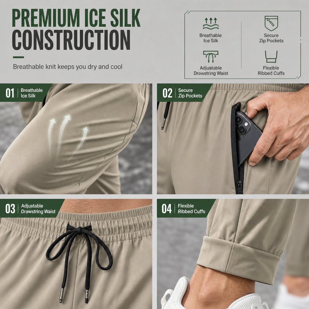 Men's Quick Dry Stretch Sports Pants