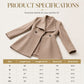 🧥 Sculpted Waist, Elegant Wide Lapels | Women's A-Line Tailored Coat