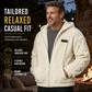 Men's Cable Embossed Sherpa Fleece Zip Up Hooded with Pockets