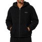 Men's Cable Embossed Sherpa Fleece Zip Up Hooded with Pockets