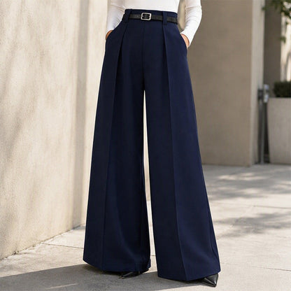 👖 Flattering High Rise, Elegant Drape | Women's Wide-Leg Pants