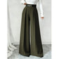👖 Flattering High Rise, Elegant Drape | Women's Wide-Leg Pants
