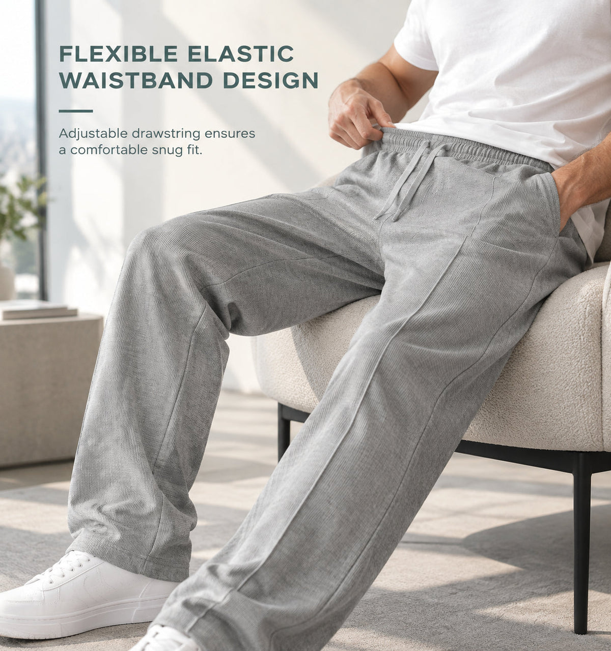 🔥 Men's Loose Fit Sports Pants – Relaxed Comfort & Everyday Style ✨