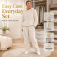 🧸 Cozy Plush Warmth, Effortless Matching | Women's Hooded 2-Piece Lounge Set