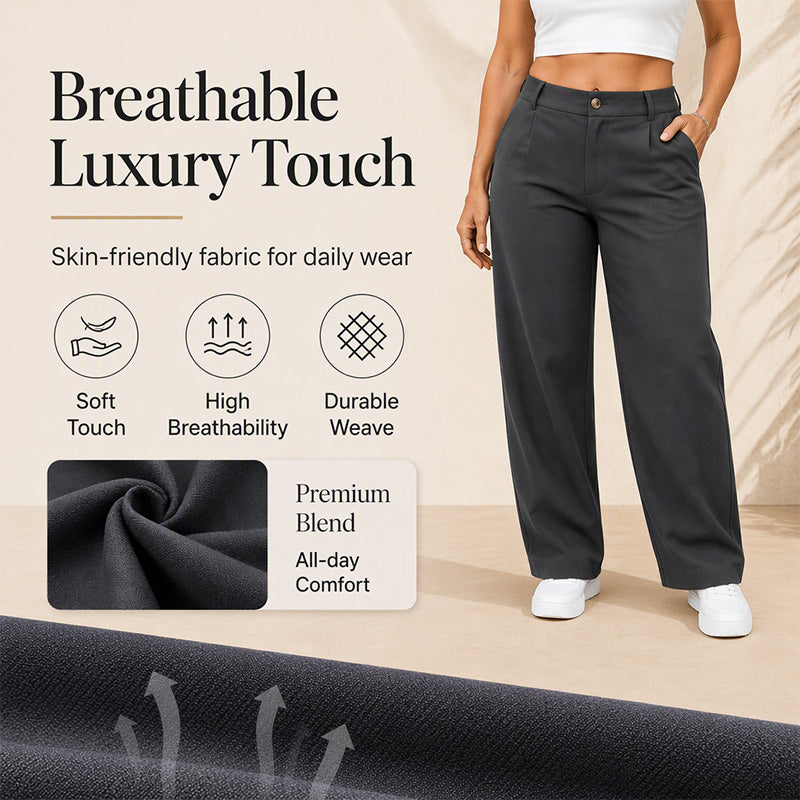 Women's High-Waist Straight-Leg Dress Pants