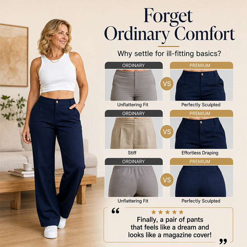Women's High-Waist Straight-Leg Dress Pants