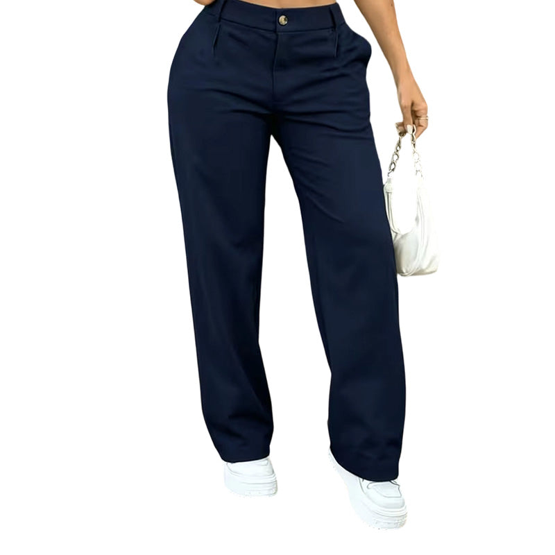 Women's High-Waist Straight-Leg Dress Pants