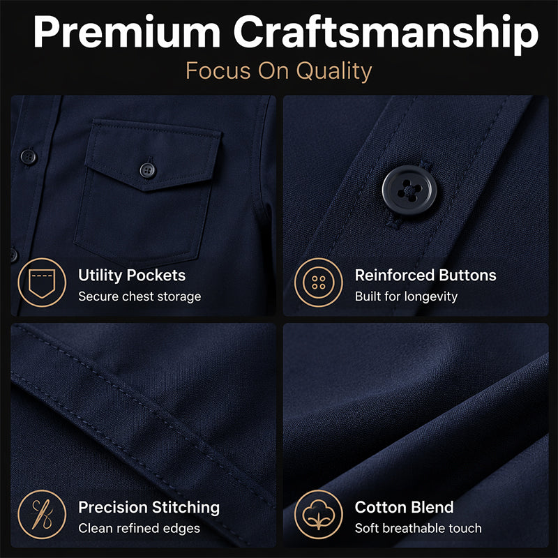 🎯 One Set, Instantly Put-Together | Men's Shirt & Pants 2-Piece Set
