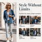 Women's Casual V-Neck Denim Cardigan