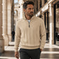 Men's Casual Jacquard Half-Zip Sweatshirt