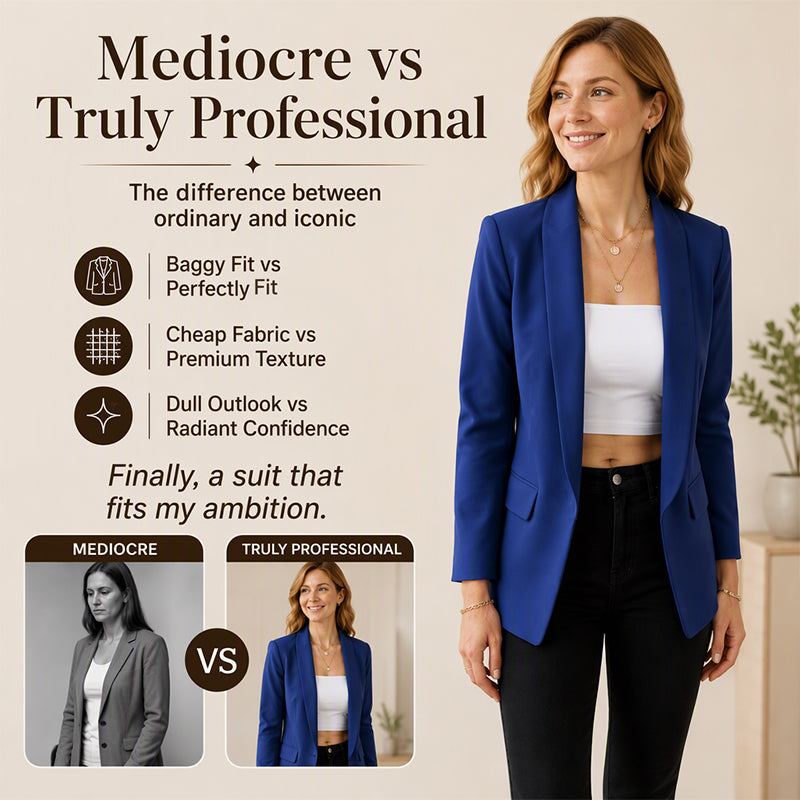 🧥 Flattering Slim Fit, Effortless Blazer Style | Women's Versatile Blazer
