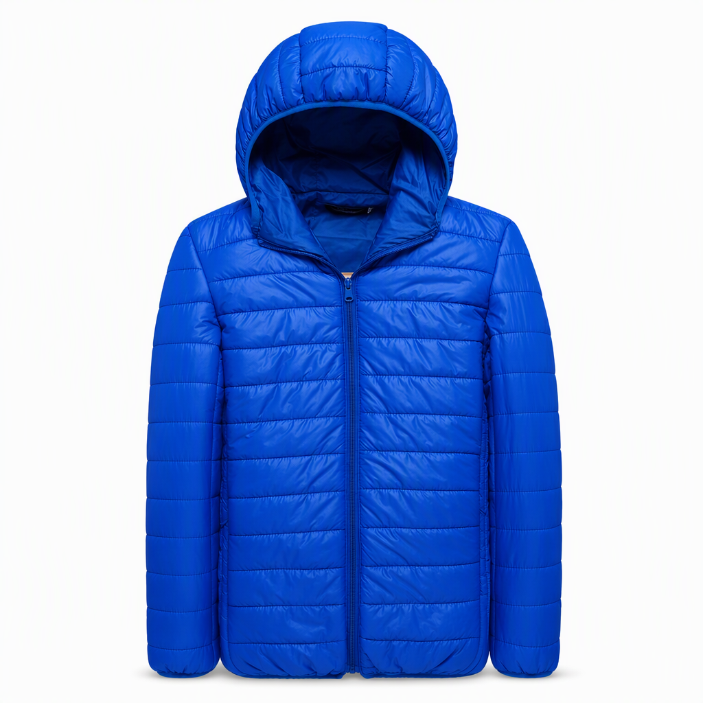 Men's Lightweight Hooded Padded Cotton Casual Short Winter Coat Plus Size