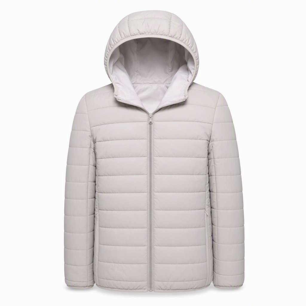 Men's Lightweight Hooded Padded Cotton Casual Short Winter Coat Plus Size