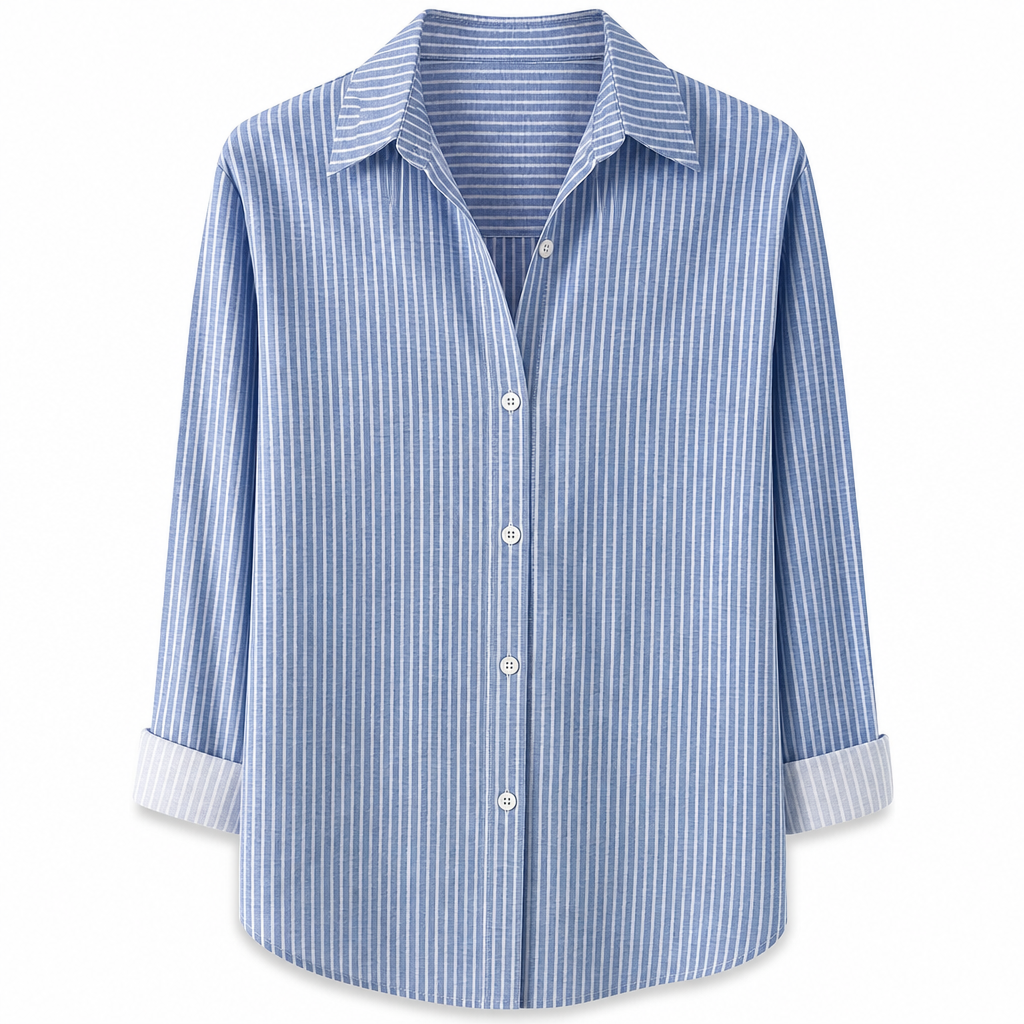Women Elegant Casual Long Sleeve Button Up Blouse