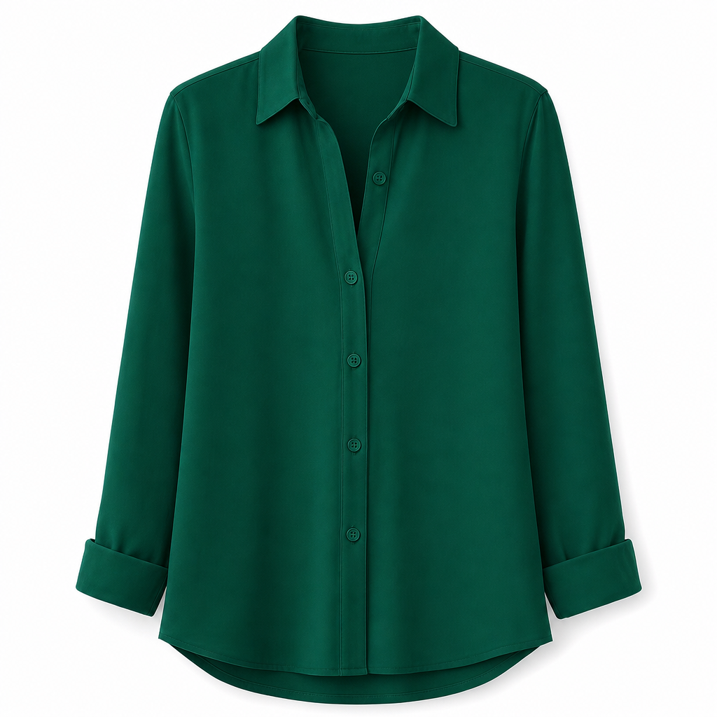 Women Elegant Casual Long Sleeve Button Up Blouse