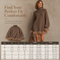 ✨ Feminine Knit Detail | Women’s Oversized Mock Neck Sweater Dress🌸