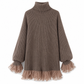 ✨ Feminine Knit Detail | Women’s Oversized Mock Neck Sweater Dress🌸