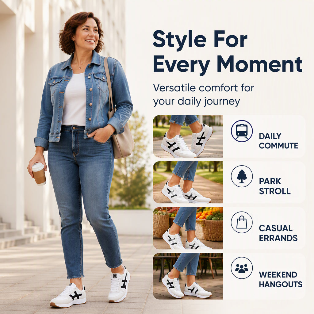 Women's Casual Lightweight Platform Sneakers