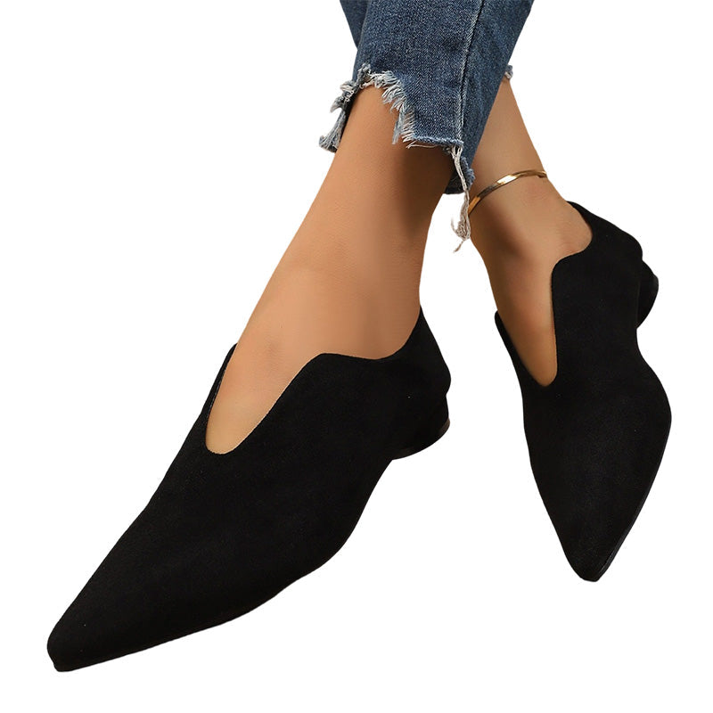 Women's Chic Pointed Toe V-Cut Flat Shoes