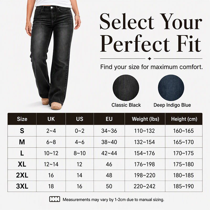 🌸💖Women's High-Rise Wide-Leg Stretch Jeans