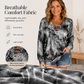 Women's Tie-Dye Printed Lace-Up V-Neck Top