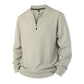 🧶Ribbed Texture, Minimalist Style🧥 Men's Half-Zip Ribbed Sweatshirt – Knit Texture, Soft & Warm ✨