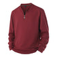 🧶Ribbed Texture, Minimalist Style🧥 Men's Half-Zip Ribbed Sweatshirt – Knit Texture, Soft & Warm ✨