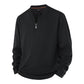 🧶Ribbed Texture, Minimalist Style🧥 Men's Half-Zip Ribbed Sweatshirt – Knit Texture, Soft & Warm ✨