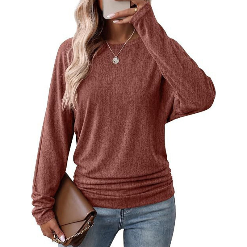 🧶Soft Knit, Multi-Color Versatile🍂 Women's Crewneck Knit Sweater – Stretch & Shape-Retaining, Six Autumn Shades