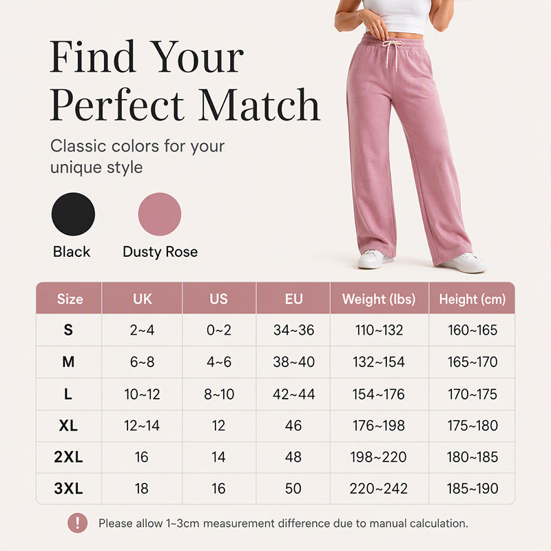 Women's Casual High-Waisted Wide-Leg Sweatpants