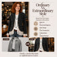 Women's Notch Lapel Denim Jacket with Lace Hem