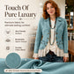 Women's Notch Lapel Denim Jacket with Lace Hem