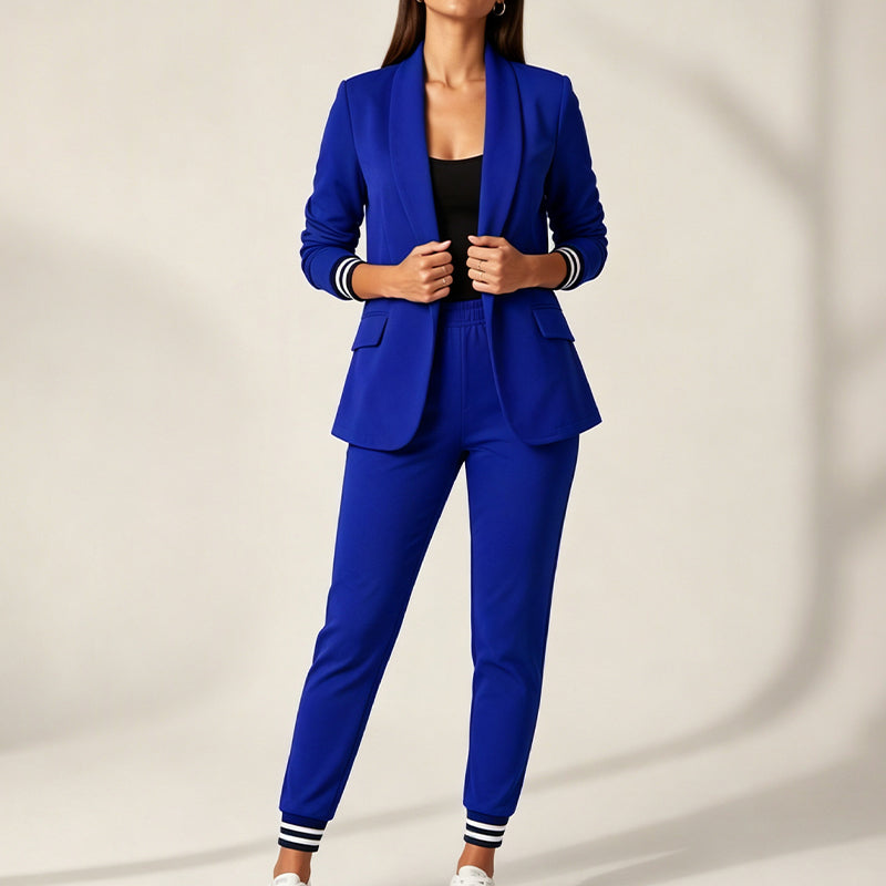 👖 Women's Open Front Blazer & Pants Set – Soft & Skin-Friendly, Free Movement ✨