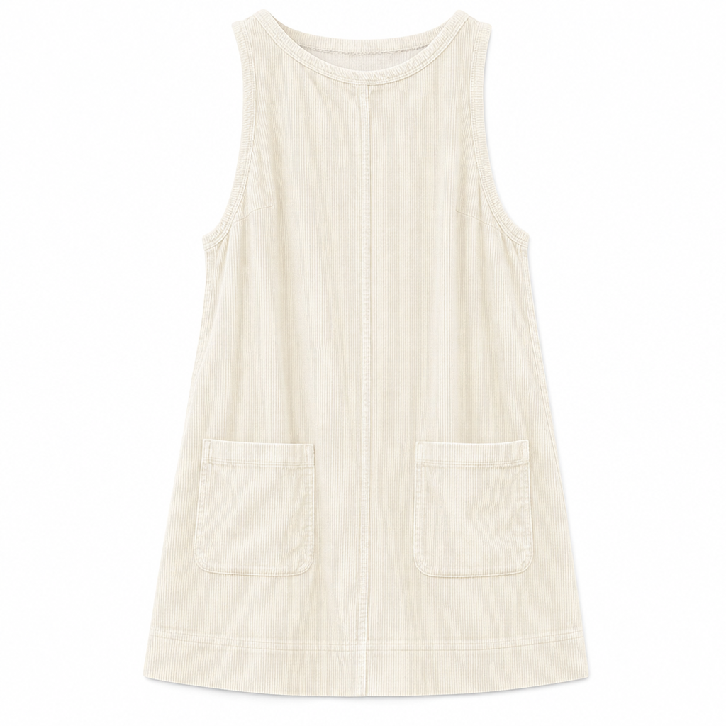 Women's Casual Corduroy Sleeveless Tank Dress