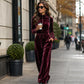 🖤Black Friday Sale:50% OFF🖤 Women's Chic Stand Collar Velvet Jumpsuit